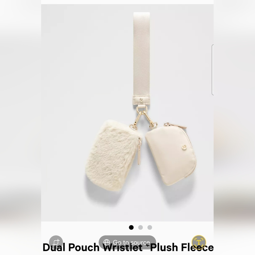 lululemon athletica Dual Pouch Wristlet in Cream